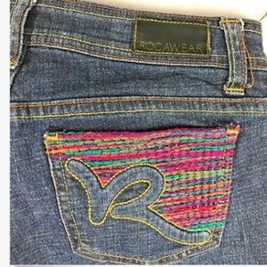 RocaWear Jeans Simone Straight Leg Multi Pockets